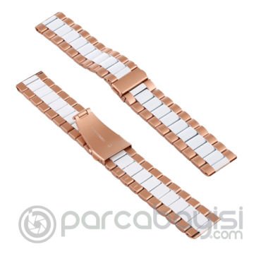 22MM Gear S3 Watch 4 -GT2 GT2E 46MM Kayış,Kordon Seramik Paslanmaz Çelik