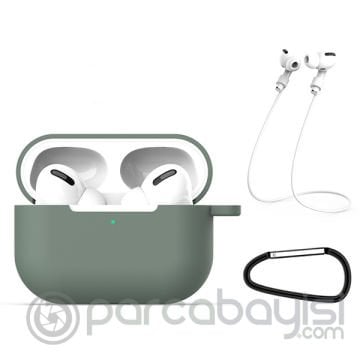 ALLY Apple Airpods Pro İçin Kılıf+Kulaklık Askısı+Anahtarlık