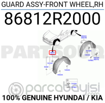 Kia Sportage Ön Davlumbaz Sağ Orjinal | 86812R2000