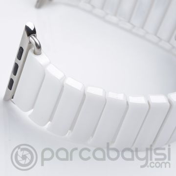 Ally Apple Watch 7-8 45mm 6-5-4 44mm Kordon Kayış Seramik Metal Kordon 3-2-1 42mm