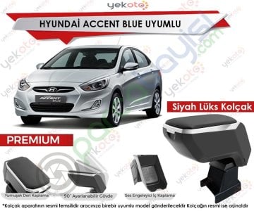 Hyundai Accent Blue Uyumlu Lüx Siyah Kolçak Kol Dayama Ultra Kaliteli