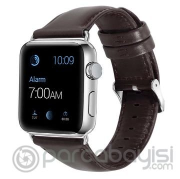Ally Apple Watch 7-8 45mm 6-5-4 44mm Retro Deri Kordon Kayış 3-2-1 42mm