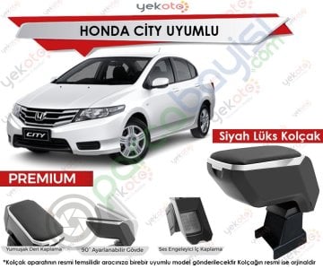 Honda City Uyumlu Lüx Siyah Kolçak Kol Dayama Ultra Kaliteli
