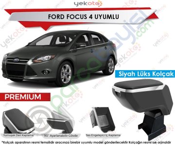 Ford Focus 4 Uyumlu Lüx Siyah Kolçak Kol Dayama Ultra Kaliteli