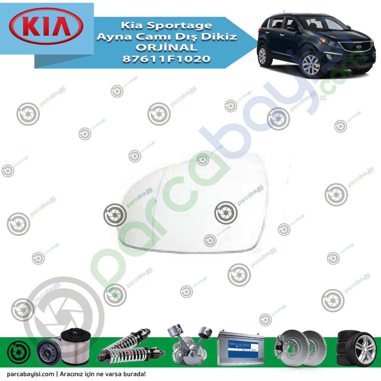 Kia Sportage Ayna Sol Camı Dış Dikiz Orjinal | 87611F1020