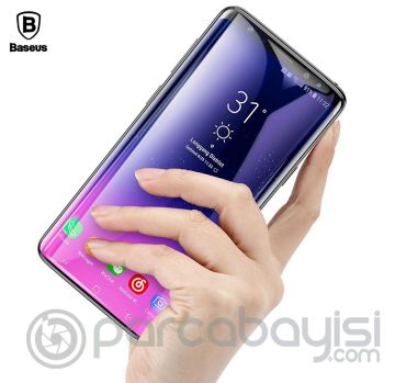 Baseus Samsung Galaxy S9 3D Kavisli Full Kaplama Kırılmaz Cam Ekran Koruyucu