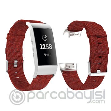 Fitbit Charge 3-4 Canvas Nylon Kayış Kordon (l Beden)