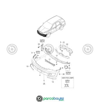 Kia Sorento Radyatör Üst Koruyucu Plastiği Orjinal | 865853E000