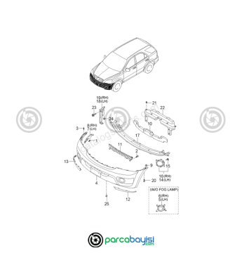 Kia Sorento Radyatör Üst Koruyucu Plastiği Orjinal | 865853E000