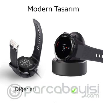 Huawei Watch 2 Gen Manyetik Şarj Cihazı Standlı