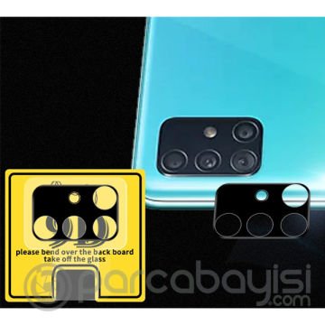 ALLY SM Galaxy A51 HD 3D Full Tempered Cam Kamera Koruyucu