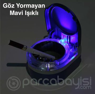 Ally SD-1201 Led Işıklı Kapaklı Araç Küllük Oto Araba Kül Tablası
