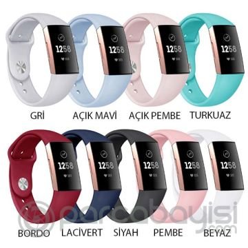Fitbit Charge 3 Yuksek Kalite Silikon Kayış Kordon (l Beden)