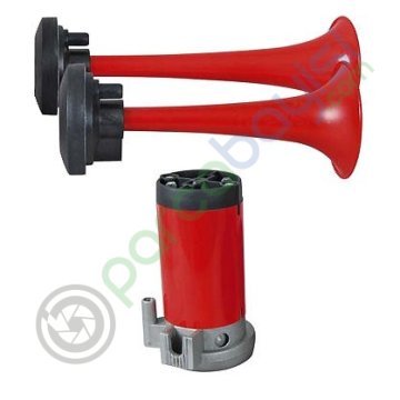 Korna 2 Borulu Kompresörlü Havalı Süpertone 12V Araç Kornası 2 Tonlu