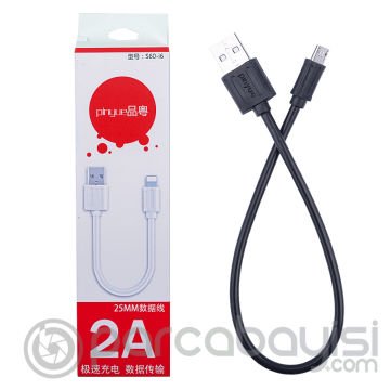 Android Micro Usb 2a Hızlı Şarj 25mm Kısa Usb Kablosu
