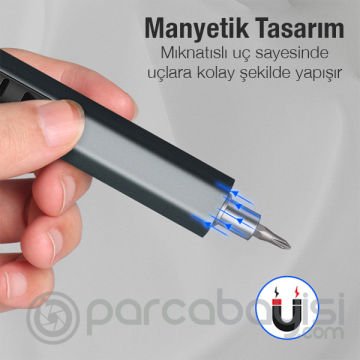 Ally 40 Elektrikli Kalem Tornavida Seti Mini Şarjlı Tornavida