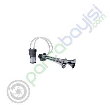 Korna Fala Fala Sesli Korna Metal Krom 12V Çift Sesli