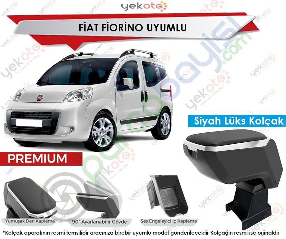 Fiat Fiorino Uyumlu Lüx Siyah Kolçak Kol Dayama Ultra Kaliteli