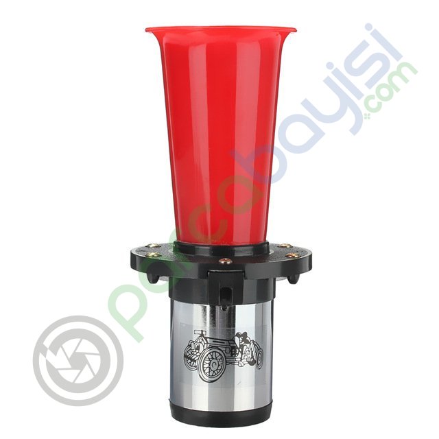 Korna Ebube Öküz Boğa Korna 12V Ebube Ooogah Sesli Araç Kornası Kırmızı