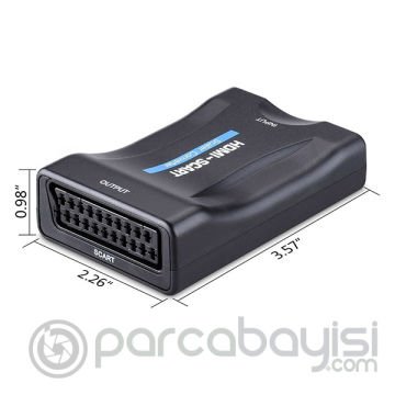 Ally 1080P Scart HDMI Dönüştürücü Ses Video Adaptörü-SİYAH