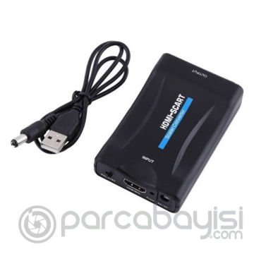 Ally 1080P Scart HDMI Dönüştürücü Ses Video Adaptörü-SİYAH