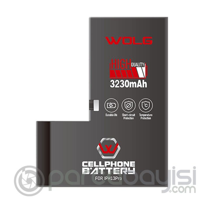 WOLG iPhone 13 Pro 3230 mAh Yüksek Kapasiteli Pil Batarya