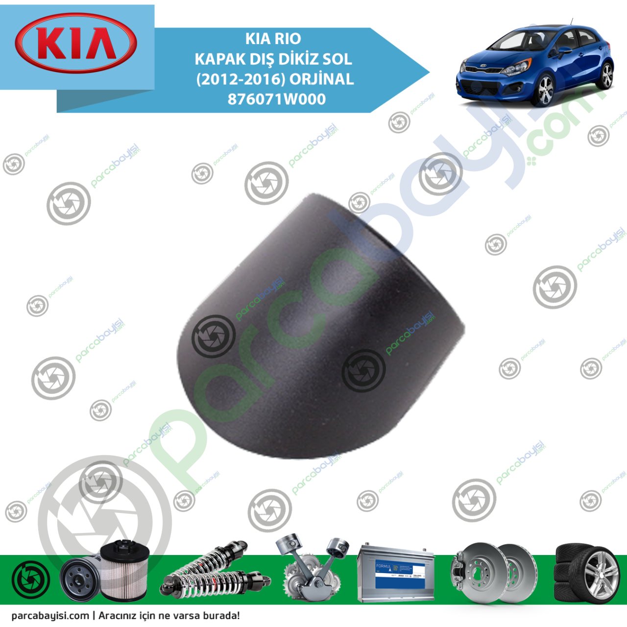 Kia Rio Kapak Dış Dikiz Sol (2012-2016) Orjinal | 876071W000