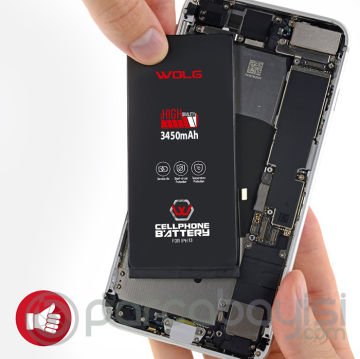 WOLG iPhone 13 3450 mAh Yüksek Kapasiteli Pil Batarya