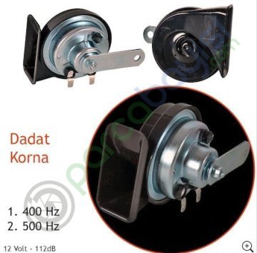 Korna Da Dat İnce-Kalın Sesli 12V 112 Desibel Araç Kornası 2'Li Set
