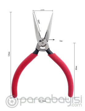 Best Bst-13 Mini Uzun Burun Tel Çelik Karbon Pensesi