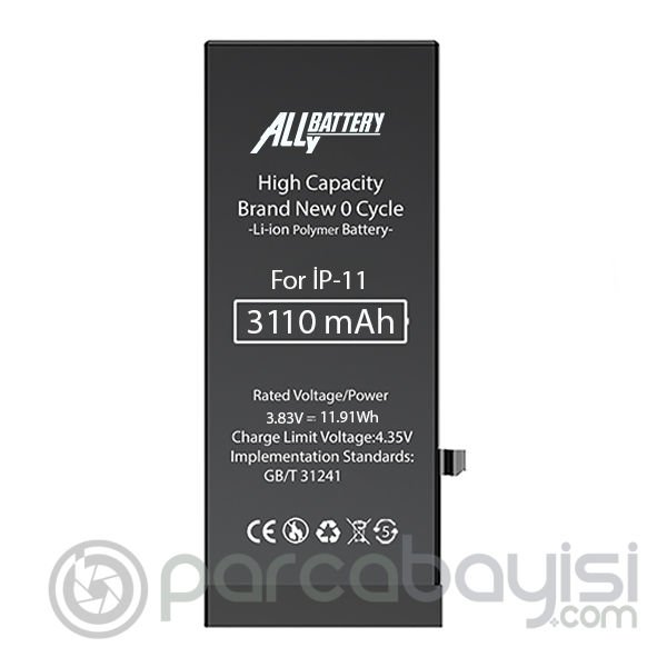 ALLY iPhone 11 6.1 İnch  3110 mAh Pil Batarya Apn:616-00641