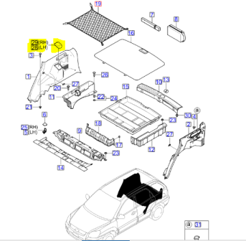Sportage Servis Delik Kapağı Sol Orjinal | 857431F000Ez