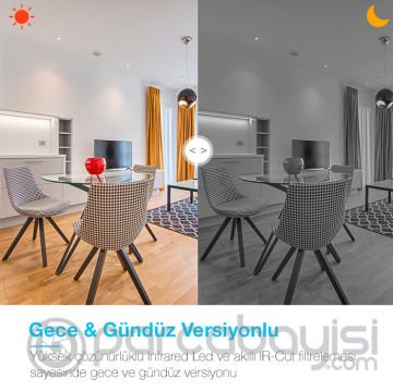 ALLY V380 1080P HD Gece Görüşlü Hareket Sensörlü WIFI Güvenlik Kamerası