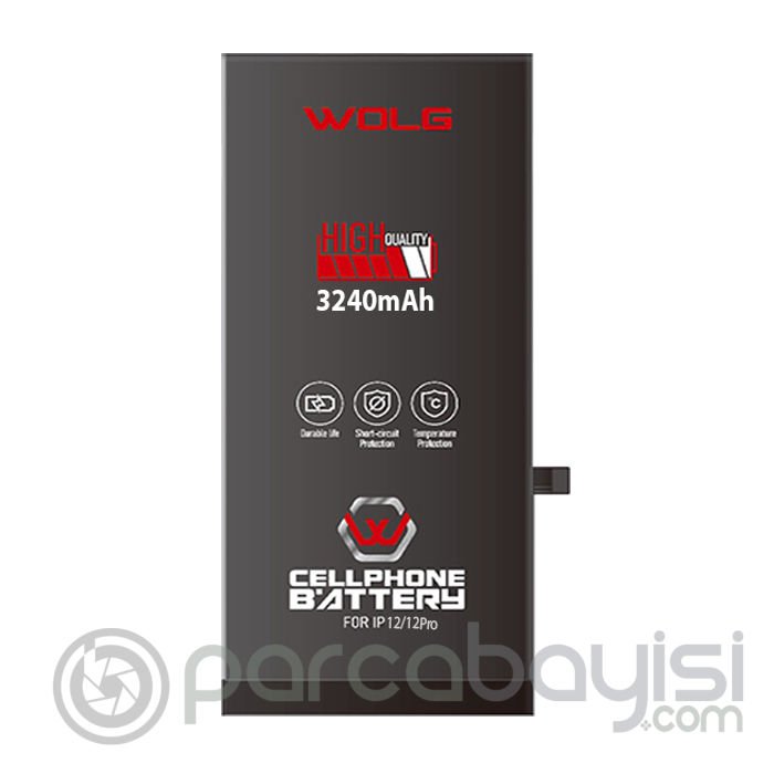 WOLG iPhone 12 - 12 Pro 3240 mAh Yüksek Kapasiteli Pil Batarya