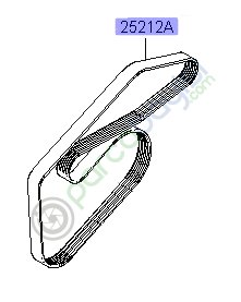 Kia Pıcanto 2004-2011 V Kayışı Orjinal | 252122A001