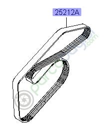 Kia Pıcanto 2004-2011 V Kayışı Orjinal | 252122A001
