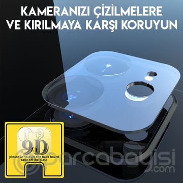 iPhone 11 6.1 full Tempered Kamera Koruyucu Kırılmaz Cam