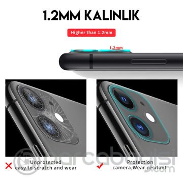 iPhone 11 6.1 full Tempered Kamera Koruyucu Kırılmaz Cam