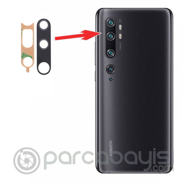 Xiaomi Mi Note 10 Pro-Mi CC9 Pro Arka Kamera Camı Lens