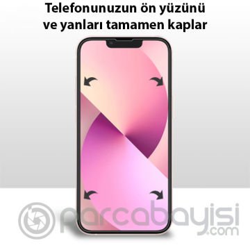 iPhone 13 6.1 Film Ön Arka Full Koruyucu Nano Hidrojel Koruyucu Set