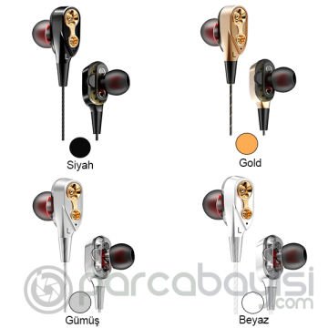 QKZ CK8 HİFİ Çift Dinamik Heavy Bass 3.5 MM Kulak İçi Kulaklık