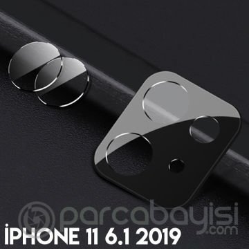 İPhone 11 6.1 2019 Kamera Koruma Metal Lens+ Kırılmaz Cam Set