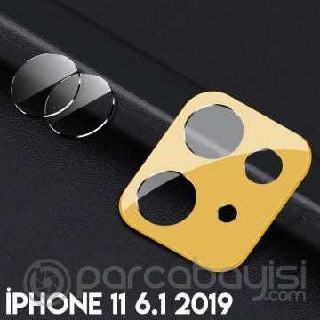 İPhone 11 6.1 2019 Kamera Koruma Metal Lens+ Kırılmaz Cam Set