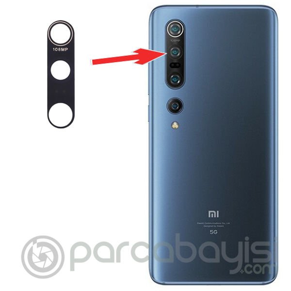 Xiaomi Mi 10 Pro 5G Arka Kamera Camı Lens