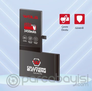 WOLG iPhone 11 Pro 3450 mAh Yüksek Kapasiteli Pil Batarya