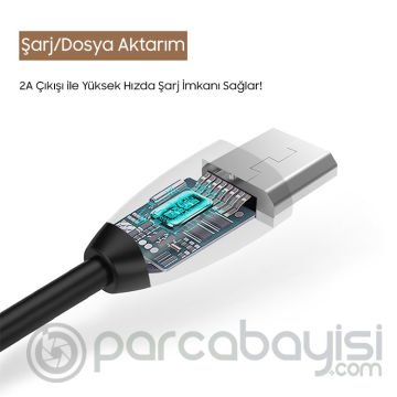 Baseus 1mm 2a Micro Usb Data Şarj Kablosu