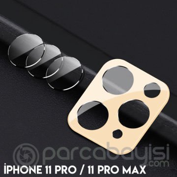 İPhone 11 Pro- 11 Pro Max  Kamera Koruma Metal Lens+ Kırılmaz Cam Set