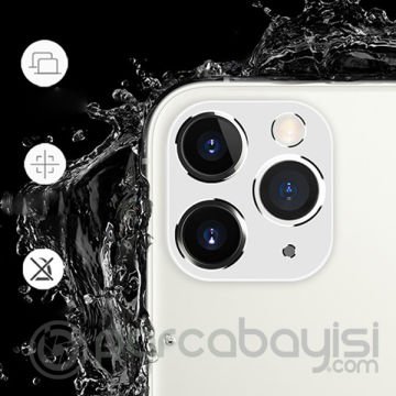 İPhone 11 Pro- 11 Pro Max  Kamera Koruma Metal Lens+ Kırılmaz Cam Set