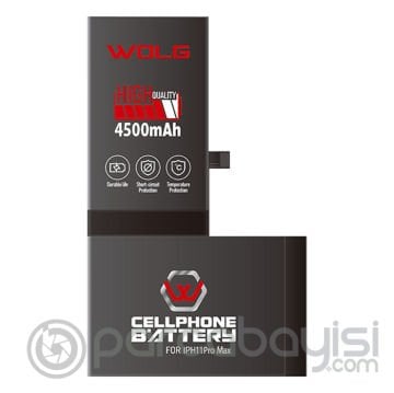 WOLG iPhone 11 Pro Max 4500 mAh Yüksek Kapasiteli Pil Batarya