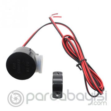 Ally Su Geçirmez Motosiklet Usb Güç Adeptörü 2.1a 12v-24v